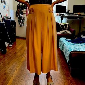 Forever 21 Culotte Pants Tan Small